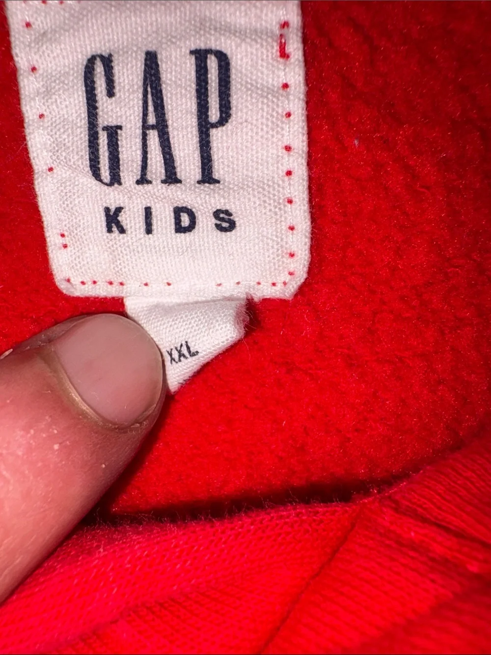 GAP Red Pullover Hoodie with Navy White Logo
